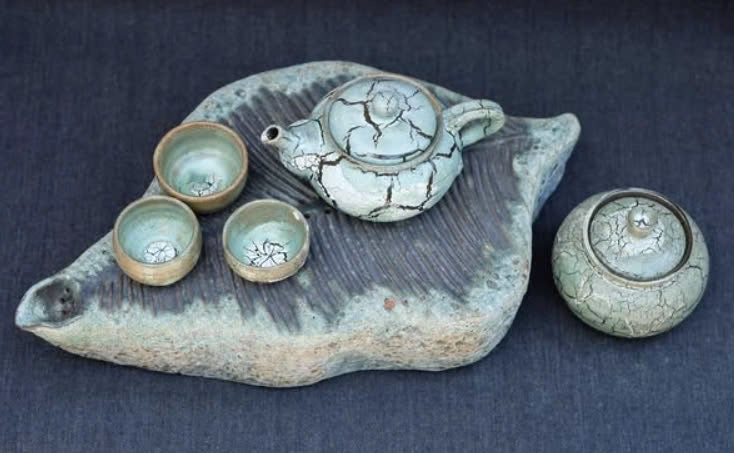 Céleste Céramique - Éclat Terrestre Artisan Tea Set