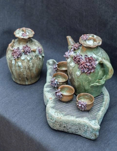 Céleste Céramique – Fleur d’Époque Artisan Tea Set