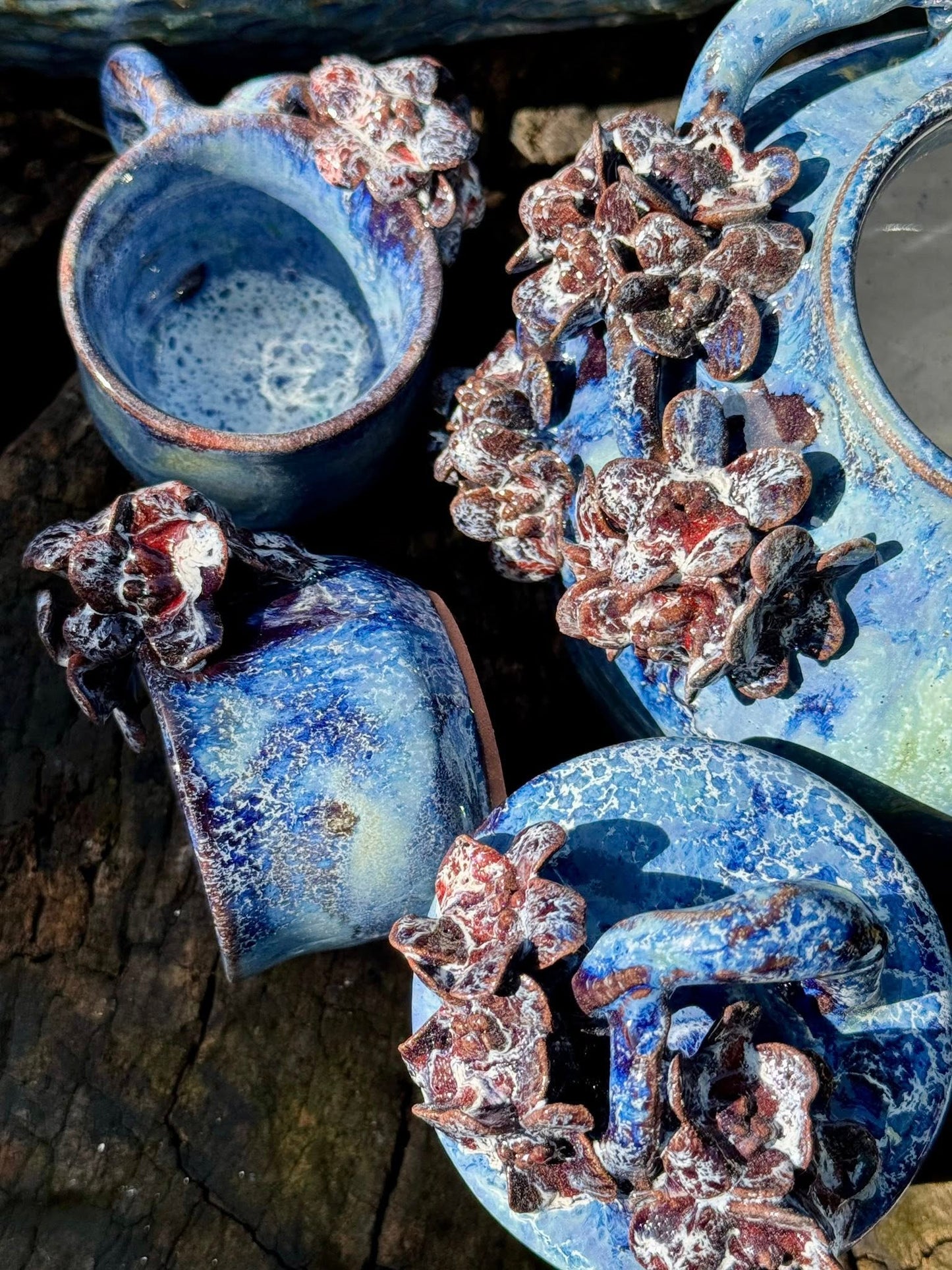 Céleste Céramique – Blue Blossom Handgefertigtes Teeset