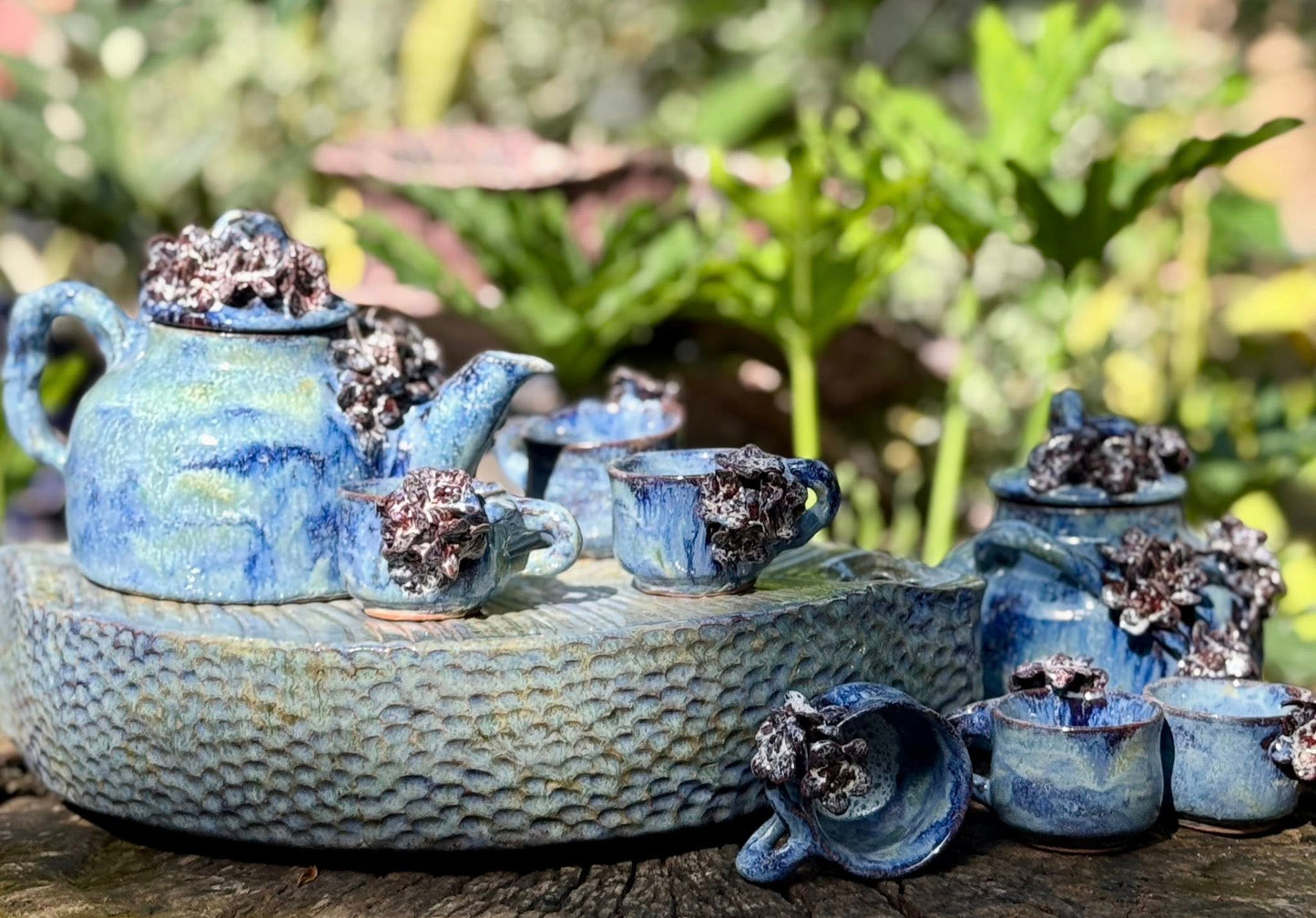 Céleste Céramique – Blue Blossom Handgefertigtes Teeset