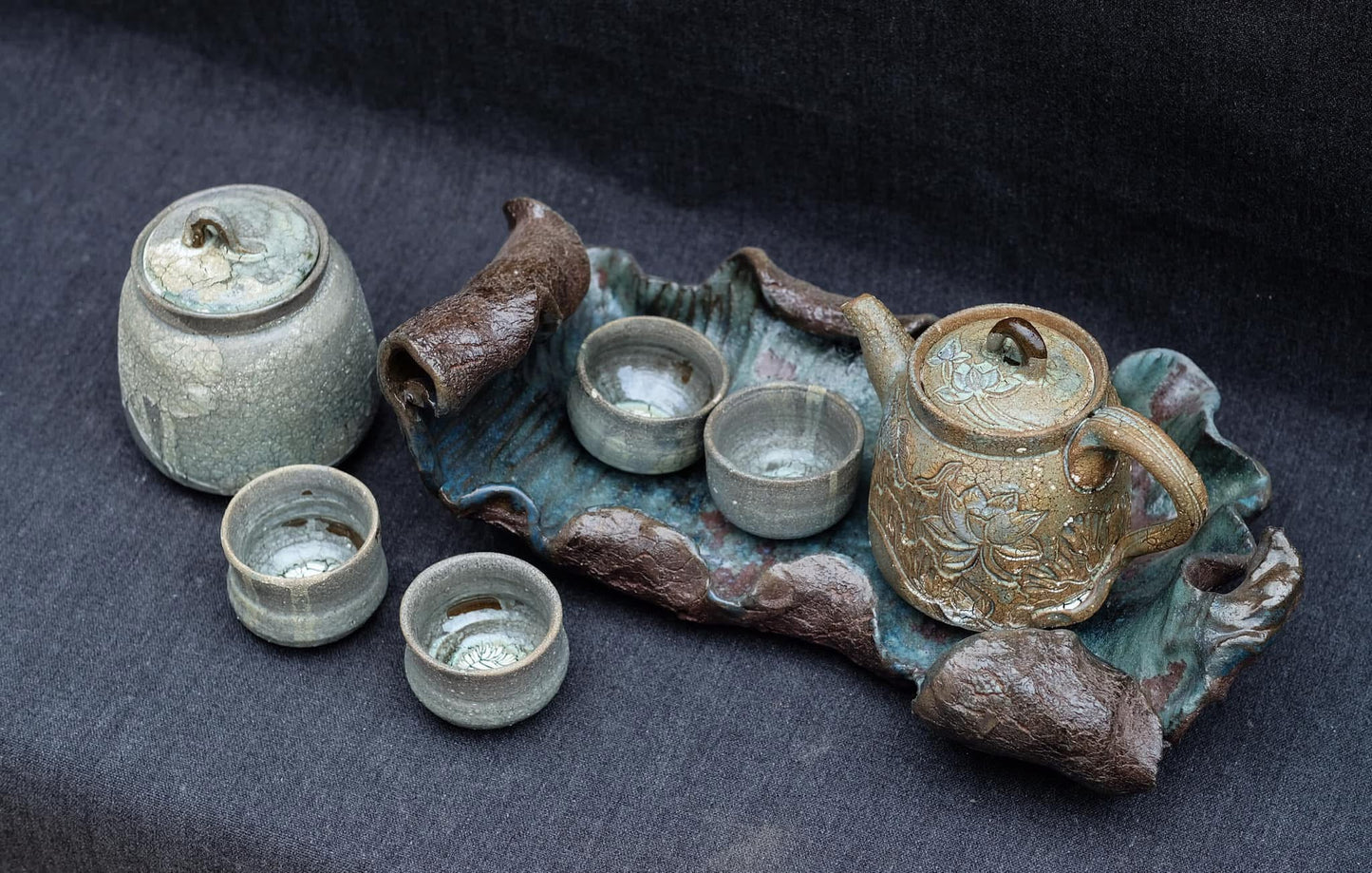 Céleste Céramique - The Lunar Bloom Tea Ceremony Set